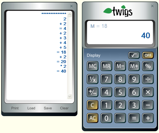 twigs calculator available for free download